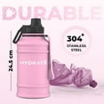 thumbnail image 3 of HYDRATE Stainless Steel 74 Oz Water Bottle - Soft Pink - BPA-free Metal Gym Water Bottle - Convenient Nylon Carrying Strap and Leak-Proof Screw Cap - Various Color Options, 3 of 5