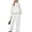 White, variant on Women's 2 Piece Polka Dot Loungewear Set Oversized Long Sleeve Hoodie Drawstring Wide Leg Sweatpants Casual Outfits with Pockets, S