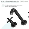 thumbnail image 2 of Ivy Double-Cross Handle Valve, Wall-Mount, Bathroom Faucet in Matte Black, 2 of 11