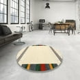 thumbnail image 4 of Ahgly Company Machine Washable Indoor Rectangle Contemporary Light French Beige Brown Area Rugs, 7' x 9', 4 of 7