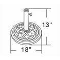 thumbnail image 3 of DC America UBP18181-BR 18-Inch Cast Stone Umbrella Base, Made from Rust Free Composite Materials, Bronze Powder Coated Finish, 3 of 4