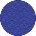 thumbnail image 1 of Ahgly Company Indoor Round Patterned Blue Ribbon Blue Area Rugs, 3' Round, 1 of 6