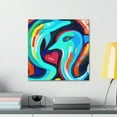 thumbnail image 4 of Love Dolphins Embrace Joy - Canvas, 4 of 10