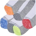 thumbnail image 3 of Fruit of the Loom Little Boys' 10 Pack Half Cushion Ankle Socks, White Assort, Shoe Size: 9â€“2.5 (Medium), 3 of 3