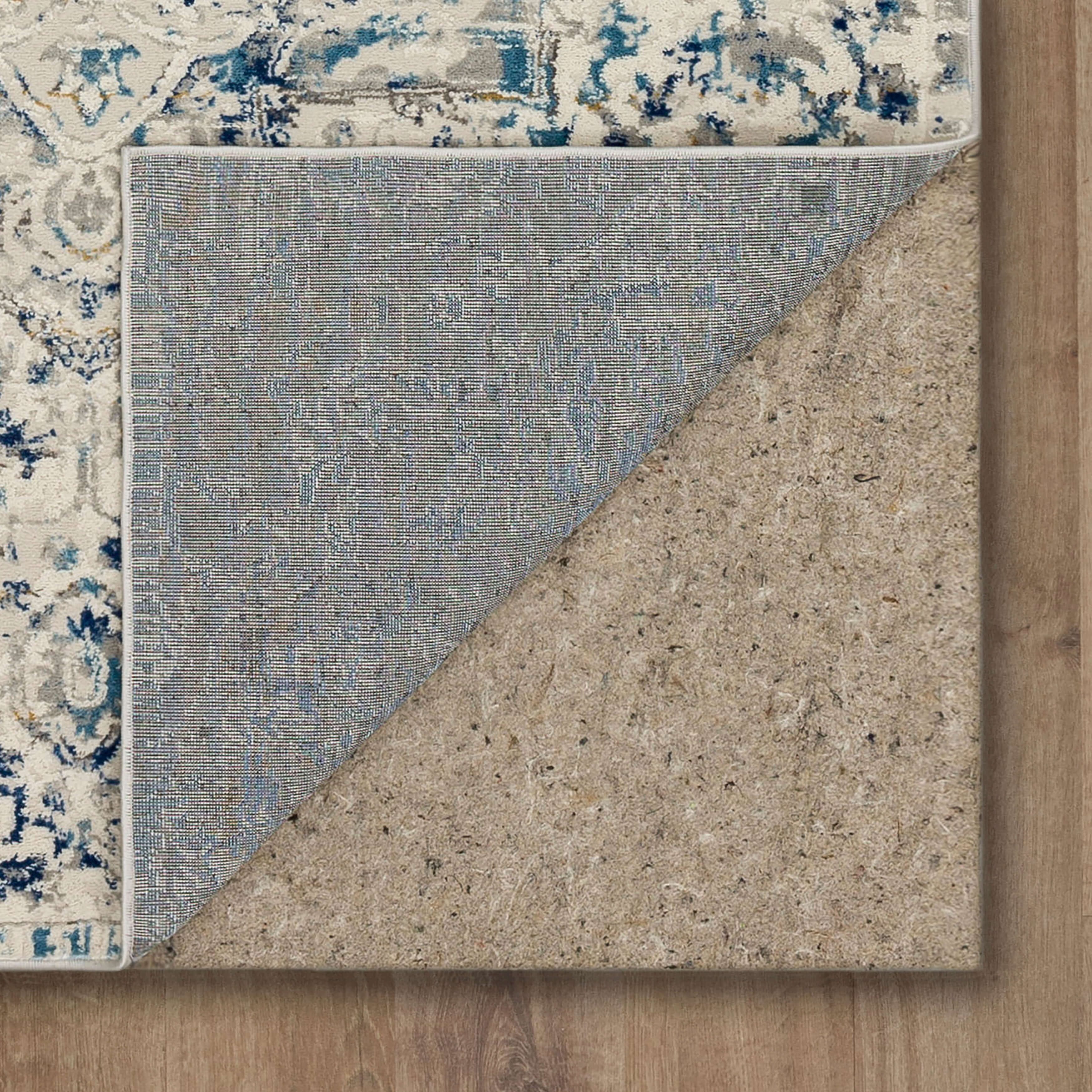 Mohawk Home Agatha Washable Low Pile Stain and Fade Resistant Indoor Runner Rug, Blue, 2' X 10'