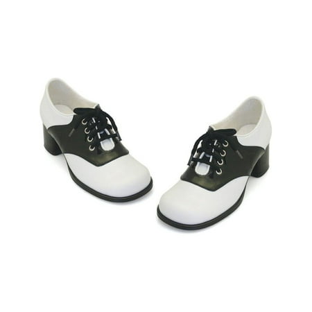 Ellie Shoes E-175-Saddle 1 Heel Shoe Children L / Black/White