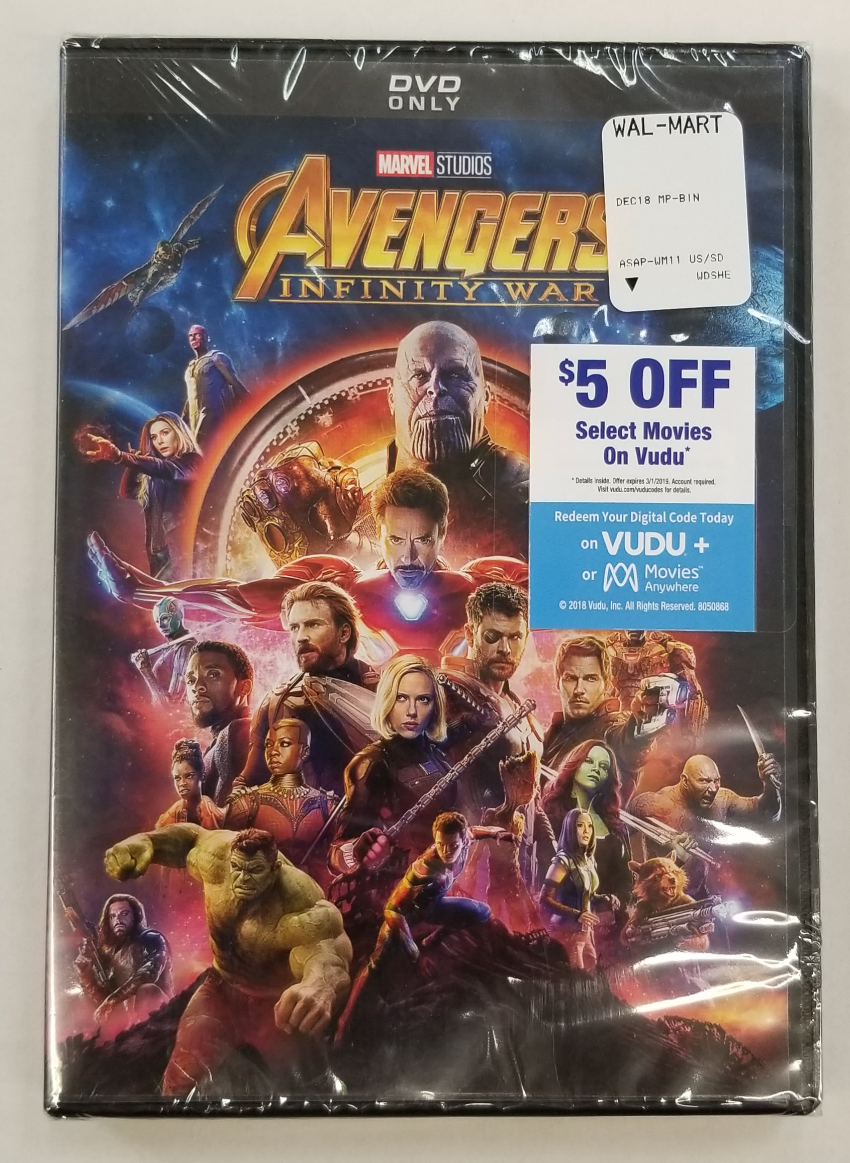 Avengers Infinity War (DVD)
