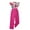 Hot Pink, variant on Children's Summer Children's Suit New Flying Sleeve Printed Top Pants Children's Clothes 7 12 Years Old