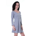 thumbnail image 2 of Moomaya Womens Full Sleeve Shift Dress w/ V neck Cotton Casual Summer Dresses - KI, 2 of 7