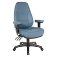 thumbnail image 1 of Professional Dual Function Ergonomic High Back Chair in Dillon Blue Faux Leather, 1 of 7