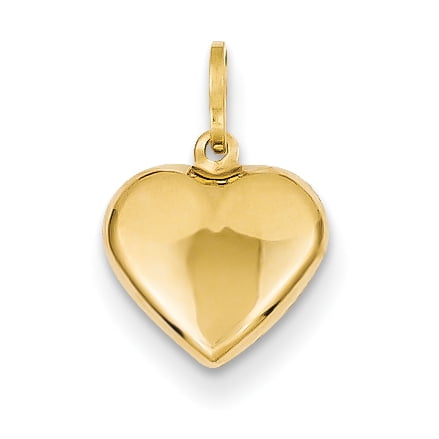 Solid 14k Yellow Gold Love Pendant Charm