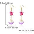 thumbnail image 6 of Shell Starfish Earrings Ocean Conch Shell Dangle Earrings for Women Summer Beach Pearl Seahell Tassel Drop Earring Vacation Jewelry Gift, 6 of 12