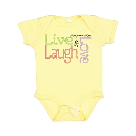 

Inktastic Live Laugh Love Boys Baby Bodysuit