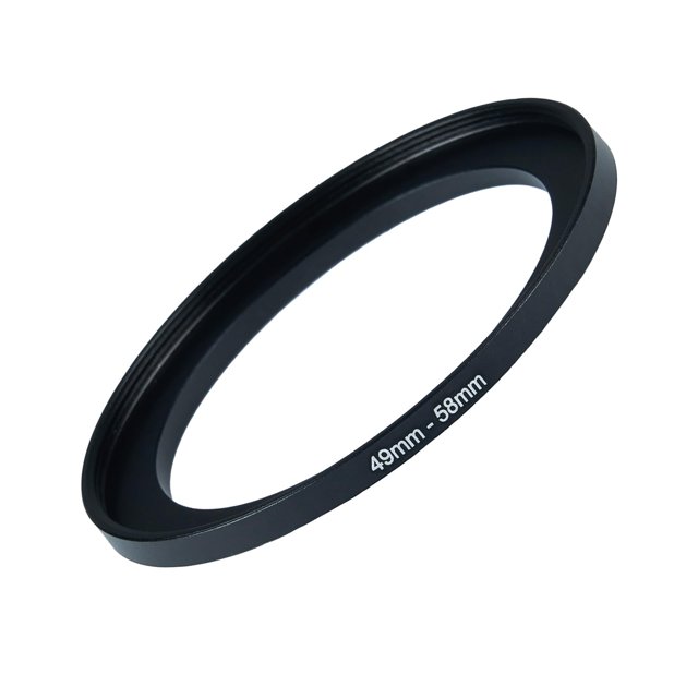 Anillo adaptador elevador GZNLY de 49 mm a 58 mm, metal negro