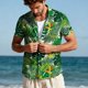 thumbnail image 1 of Blusa y camisa hawaiana de manga corta con cuello vuelto para hombre, camisa unisex de verano para playa, informal, de manga corta, con botones, ropa estampada, blusa para hombre, 1 of 9