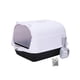 thumbnail image 2 of Caja de arena para gatos con capucha, caja de arena para gatos completamente cerrada con puerta delantera, caja de arena para gatos, contenedor de are Negro, 2 of 8