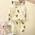 thumbnail image 2 of NOLDARES Boys Cotton Sleepwear Dinosaur Long Sleeve 2 Piece Set Toddler Kids Pjs Soft Comfortable Sleepwear for Boys,Coffee,7-8 Y, 2 of 5