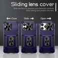 thumbnail image 3 of Dteck for iPhone 13 Pro Case with Slide Camera Lens Cover, Military Grade Drop Protection Magnetic Ring Holder Kickstand Protective Phone Case,Purple, 3 of 9
