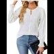 thumbnail image 3 of Camisa Formal Informal de Larga para Mujer, Estilo Ejecutivo, con Escote en V, para Trabajo, Moda de Otoño XL, 3 of 7