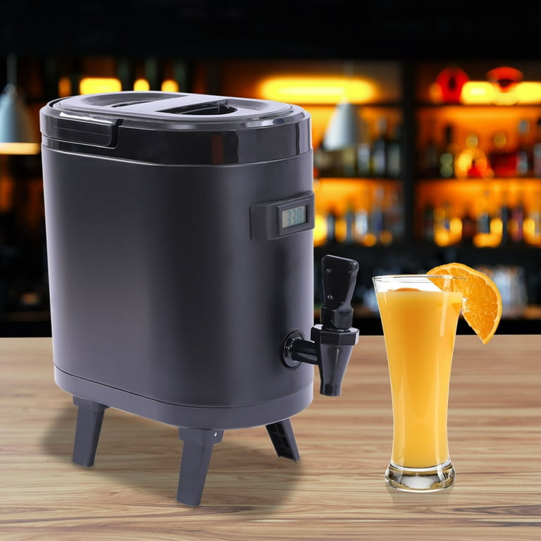 Barrel Dispenser with Ice Container Cold and Hot Drinks 6L Large Capacity  Beverage Dispenser Drink Dispenser for Parties Coffee Cocktail Tea