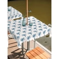 thumbnail image 2 of Outdoor Tablecloth with Umbrella Hole for Patio/Picnic/Party/Camping, Blue Palm Trees Waterproof Table Cloth Square Cover Washable, Summer Botanical Tropical Plants (54"x 54"), 2 of 8