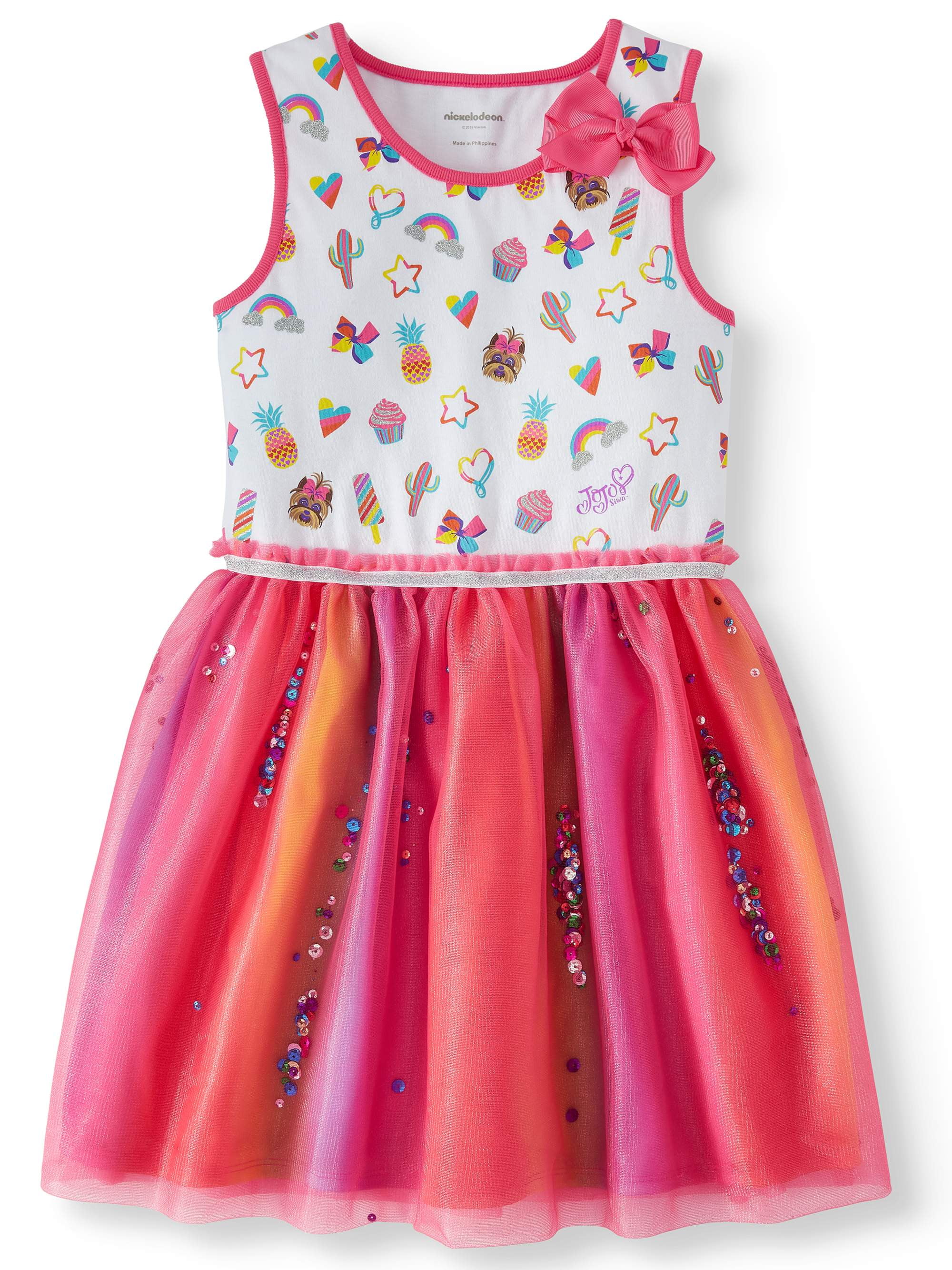 girls rainbow tulle dress