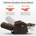 thumbnail image 6 of MCombo Large Lay Flat Dual Motor Power Lift Recliner for Big and Tall Elderly, Fabric(Coffee), 6 of 9