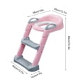 thumbnail image 3 of Asiento De Inodoro Para Aprender A Ir Al Baño con escalón, taburete, manijas de escalera, orinal para niños, asiento con cojín suave para niños y niñas, 3 of 6