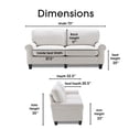 thumbnail image 3 of Serta Copenhagen 73" Sofa in Cream, 3 of 11
