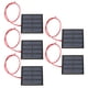 thumbnail image 2 of Mini panel solar, placa de módulo de fuente de alimentación, con línea negra roja de 30 cm, DC2V 150mA, 5 piezas, 2 of 8