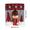 thumbnail image 3 of Luoshdecor Christmas Chair Back Covers, Winter Red Reindeer Santa Snowman Chair Cover for Kitchen Holiday Home Party 18x21 in, 3 of 6