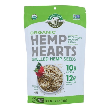 MANITOBA HARVES - Nutty Organic Hemp Heart Topping - 7 oz, Case of 8