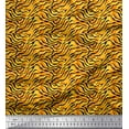 thumbnail image 1 of Soimoi Orange Poly Georgette Fabric Tiger & Giraffe Animal Skin Decor Fabric Printed BTY 42 Inch Wide, 1 of 3