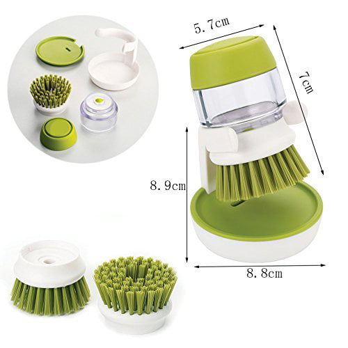 Soap Dispensing Palm Brush and Stand