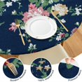 thumbnail image 4 of Pioneer Flower Floral Print Pattern Round Fitted Tablecloth with Elastic Edge,Dining Table Cover Waterproof,Outdoor Round Tablecloth for Camping,Dining,Indoor and Outdoor, 4 of 7