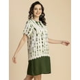 thumbnail image 3 of Moomaya Round Neck Short Sleeve Printed Rayon Dress - Women's Casual Dress, 3 of 9
