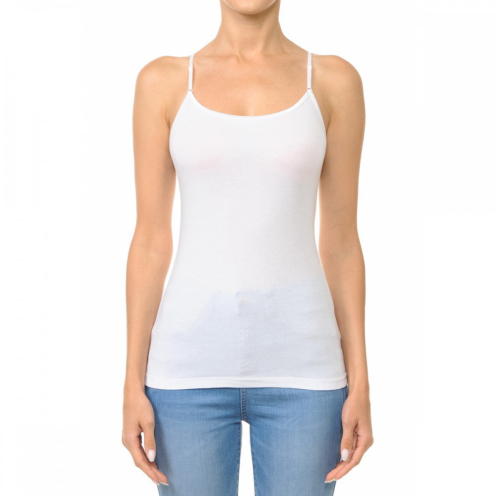Ambiance Apparel - WOMEN’S BASIC SOLID CAMISOLE ADJUSTABLE SPAGHETTI STRAP TANK TOP - Walmart