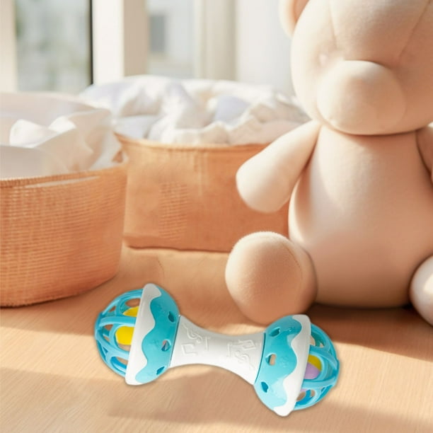 Sonajero mordedor para bebé | Pelota de sonajero para el desarrollo sensorial con agarre ergonómico | Material ABS seguro para recién nacidos y bebés de 0 a 36 meses