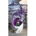 thumbnail image 4 of Ebros 12.5"H Magenta Dragon On Crystal Quartz Geode Egg LED Night Light Statue, 4 of 8