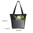 thumbnail image 3 of Kll Tote Bag For Women Field Pansy Print Shopping Grocery Reusable Bags For Office School Shopping Travel, 3 of 7