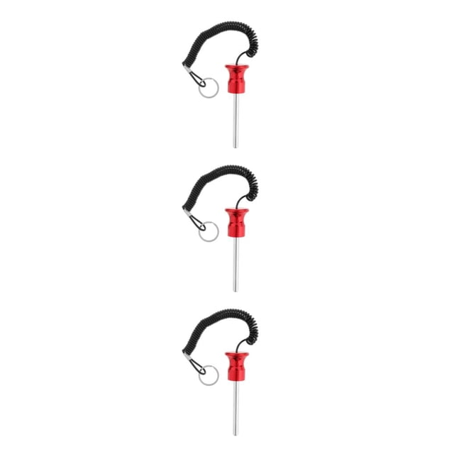 Maytalsory Magnetic Weight Stack Pin with Pull Parts Rope Replacement Red 8x80mm 3Set