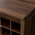 thumbnail image 3 of Noble House Wilbur 35.4" 32-Bottle Wine Bar Cabinet, Kitchen Modular Buffet, Melamine Finish, Walnut, 3 of 10