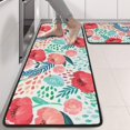 thumbnail image 2 of Kitchen Rugs Sets Of 2,Pioneer Flower Floral Print Pattern Anti Fatigue Kitchen Mat Rugs Non Slip Washable,Decorative Kitchen Floor Mats for Kitchen,Sink,Laundry,17"x47"+17"x47", 2 of 5