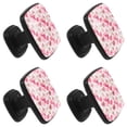 thumbnail image 2 of 4 Pcs Square Cabinet Handle Cupboard Knob Drawer Pulls Handle Valentine's Day Drawer Knobs with Screws Furniture Decoration, 2 of 7