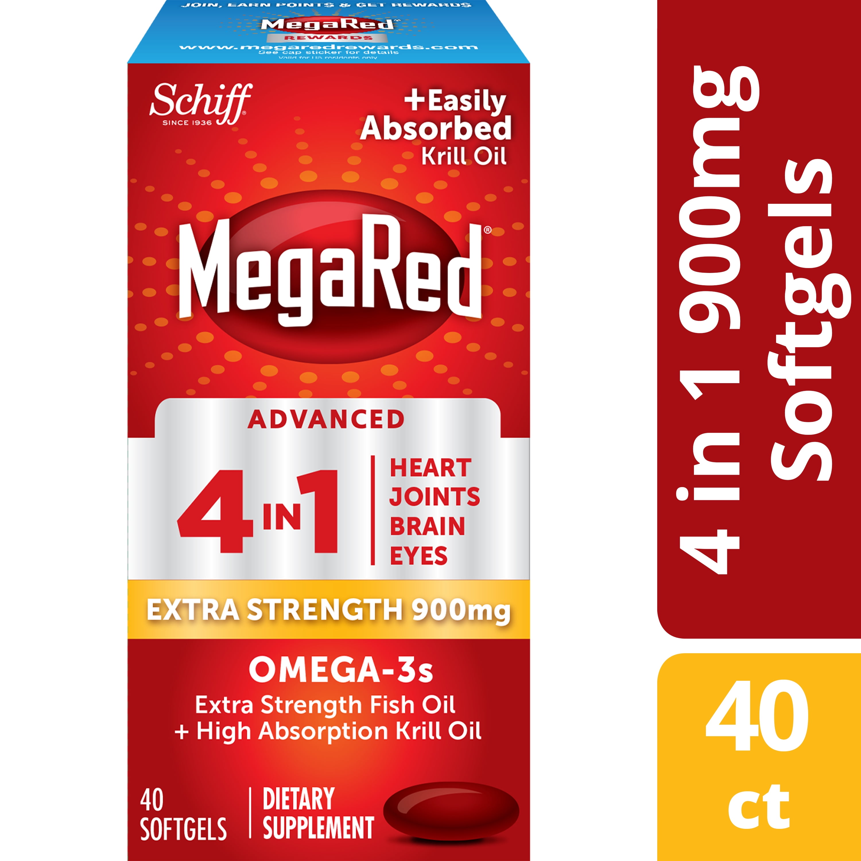 MegaRed Advanced 4in1 900mg, 40 Softgels
