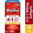 thumbnail image 3 of Omega-3 Fish And Krill Oil Supplement 900mg - MegaRed Advanced 4in1, 40 softgels, 2x More Omega-3, Heart, Joint, Brain and Eye Supplement, 3 of 5