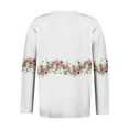 thumbnail image 5 of TQWQT Womens Tops Plus Size 4x-5x Sexy Long Sleeve Tunic Tops Floral Print T-Shirt V Neck Tshirts Large Casual Tunics Blouses White 4XL, 5 of 6
