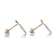 thumbnail image 4 of Aretes de oro 14k GIALLO Broquel GIALLO COLLECTION One de oro blanco y amarillo con circonia, 4 of 5