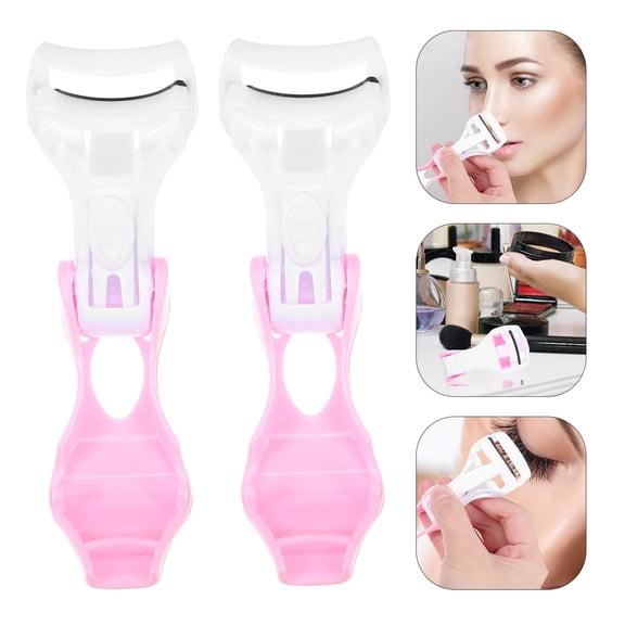 LOLIPPYY 1 Set Clip Type Eyelash Curler Curl Eyelashes Eye Lash Curler for Girls Travel Pink
