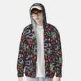 thumbnail image 3 of Pofeuu Snakes And Snake Fruit Print Sun Protection Outdoor Lightweight Full Zip UV Cooling Hoodie Long Sleeve Summer Clothing for Outdoor Hiking-X-Large, 3 of 5